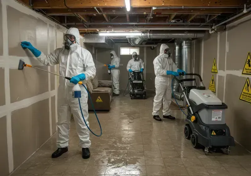 Basement Moisture Removal and Structural Drying process in Sibley County, MN